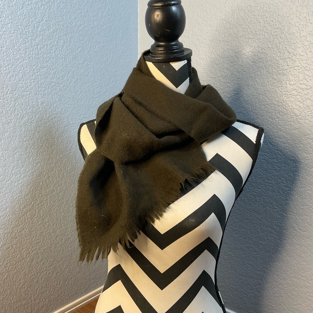 Wool mens or women's Dark Brown Scarf
